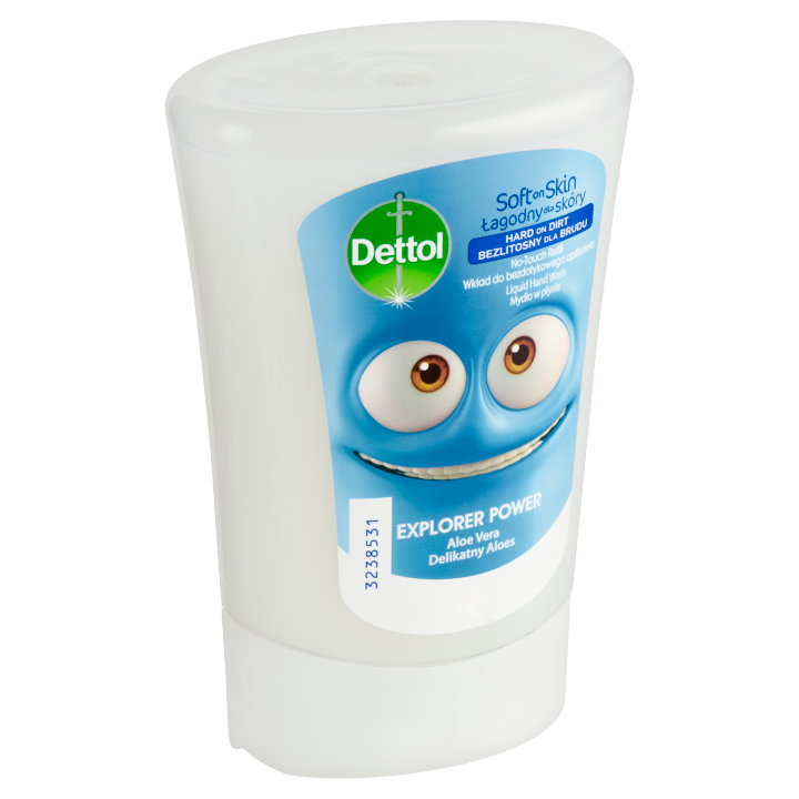 E-shop Dettol Kids Dobrodruh Aloe Vera tekuté mýdlo náplň do bezdotykového dávkovače 250ml