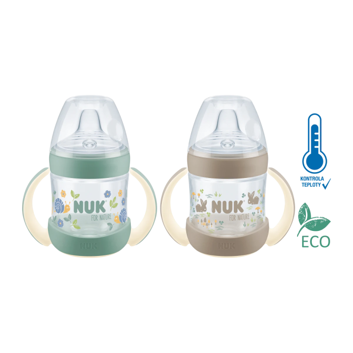 NUK for Nature lahvička na učení s kontrolou teploty 150ml, různé varianty