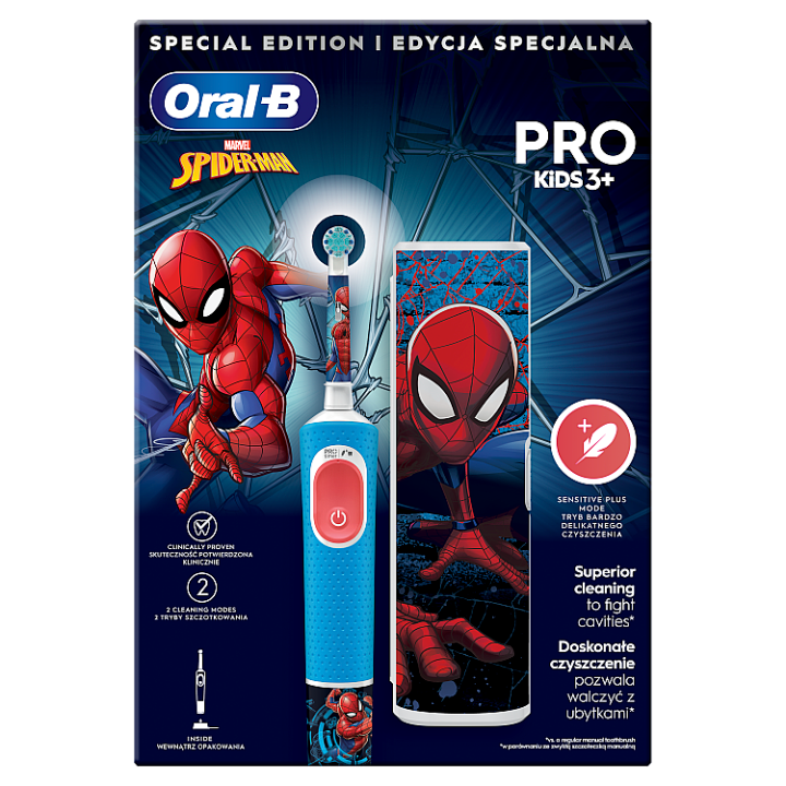 E-shop Oral-B Pro Kids Spiderman Elektrický Zubní Kartáček S Designem Od Brauna