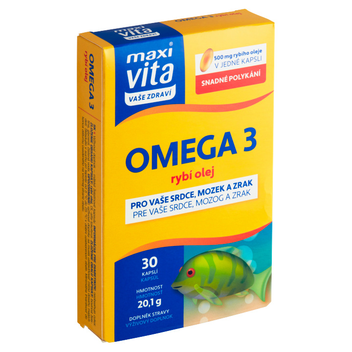 E-shop Maxi Vita Vaše Zdraví Omega 3 rybí olej 30 kapslí 20,1g