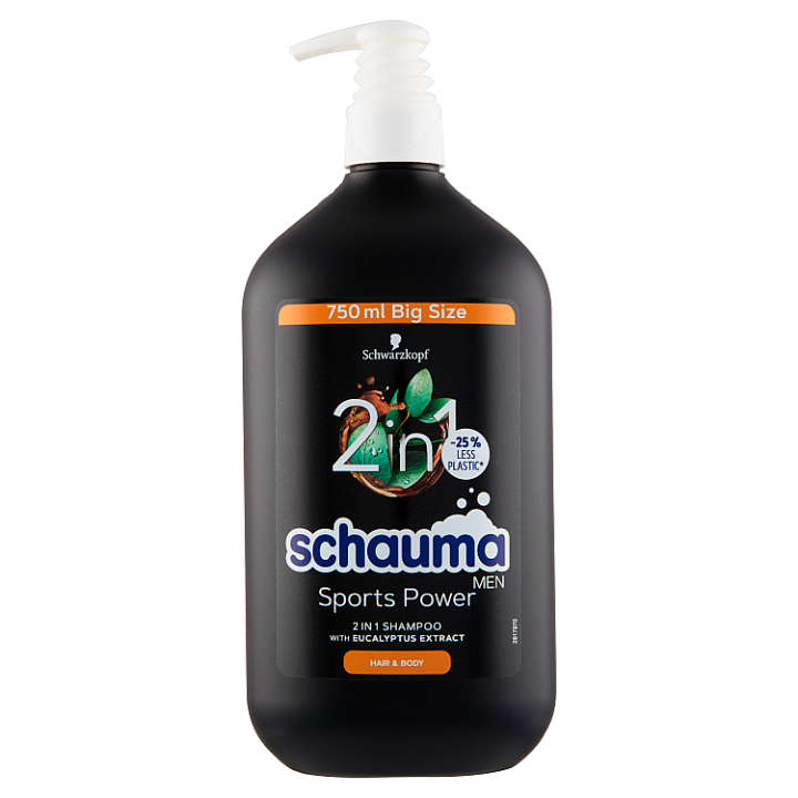 E-shop Schauma Men Sports Power 2v1 šampon 750ml