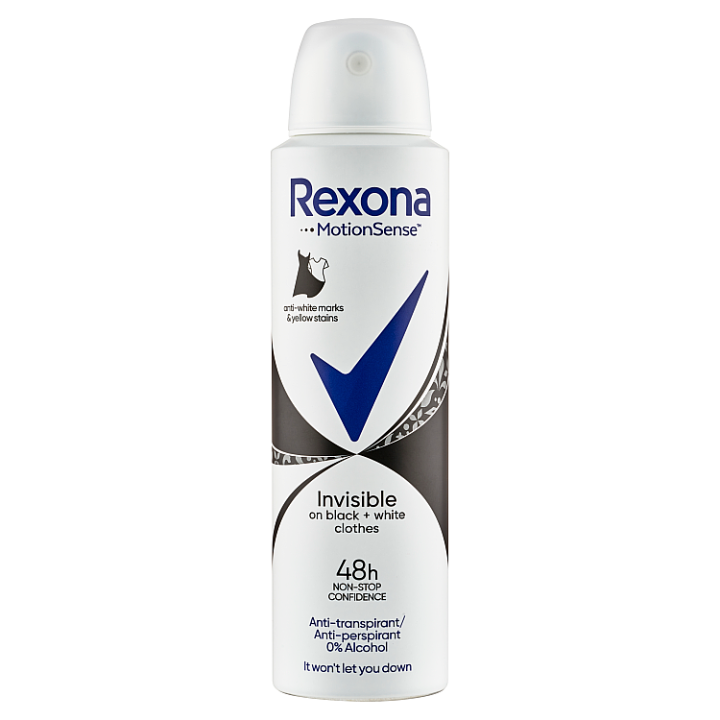 E-shop Rexona Invisible Black and White Antiperspirant sprej 150ml