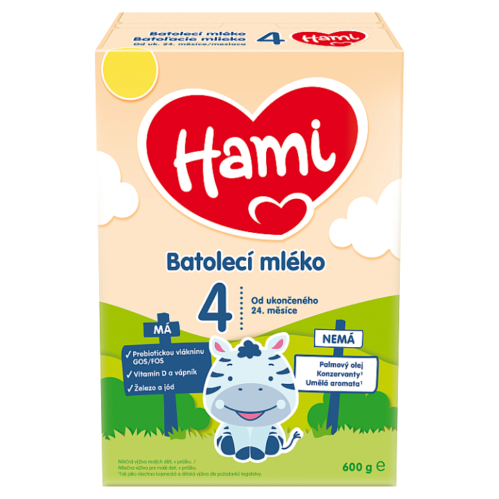 E-shop Hami 4 batolecí mléko od uk. 24. měsíce 600g