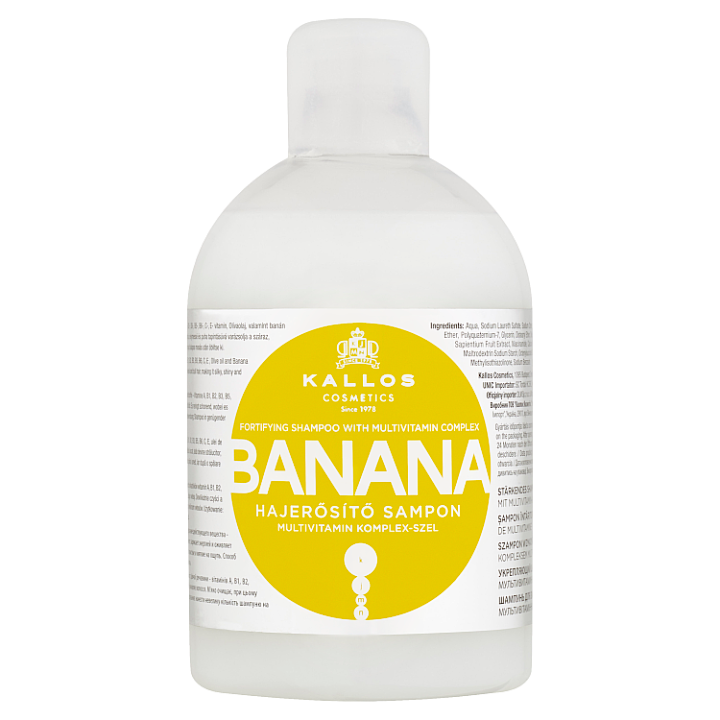 E-shop Kallos KJMN Banana posilující šampon s multivitaminovým komplexem 1000ml