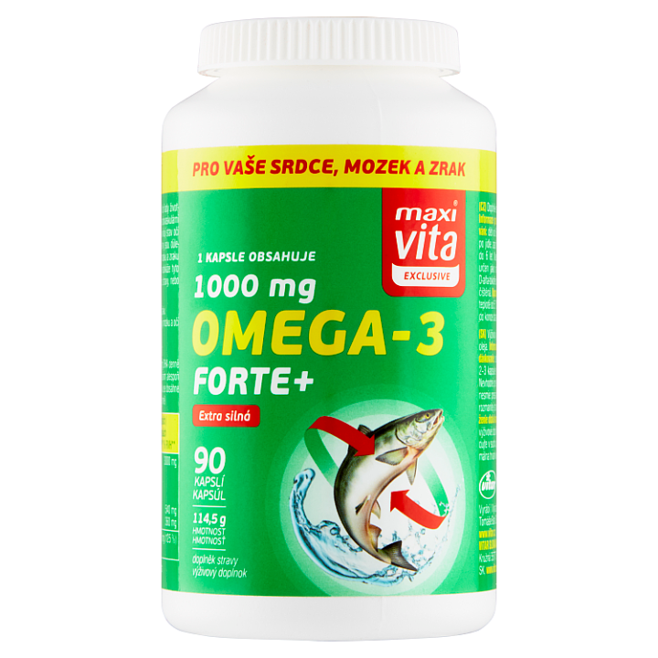 E-shop Maxi Vita Exclusive Omega-3 forte+ 1000 mg 90 kapslí 114,5g