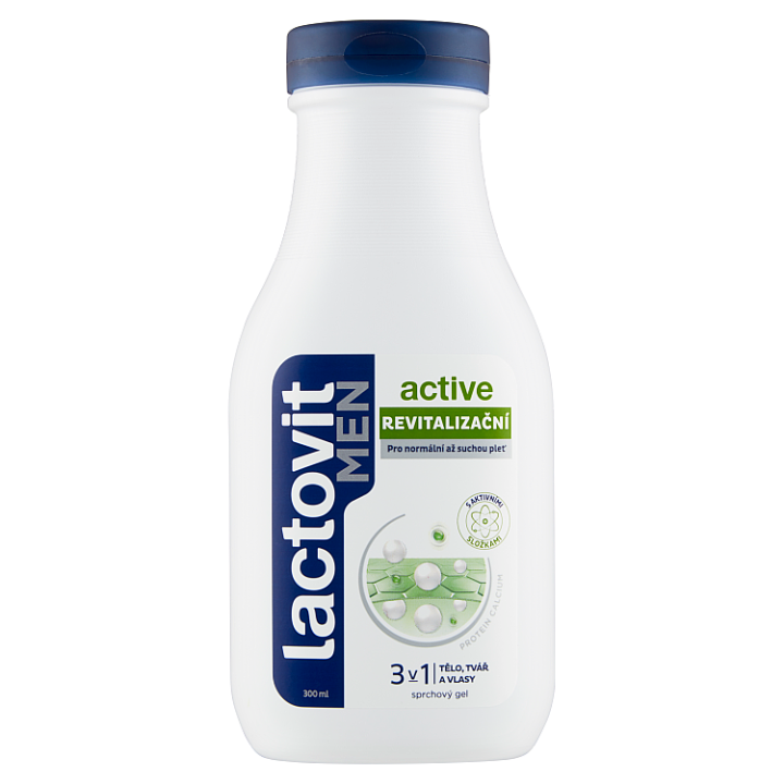 E-shop Lactovit Men Active revitalizační 3 v 1 sprchový gel 300ml
