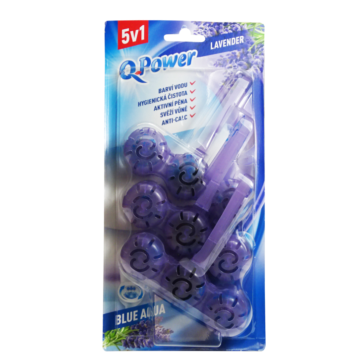 E-shop Q-Power Tuhý WC závěs Blue Aqua Lavender 3x 40g