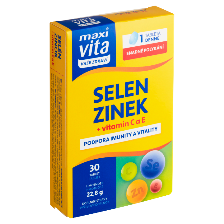 E-shop Maxi Vita Vaše Zdraví Selen zinek + vitamin C a E 30 tablet 22,8g