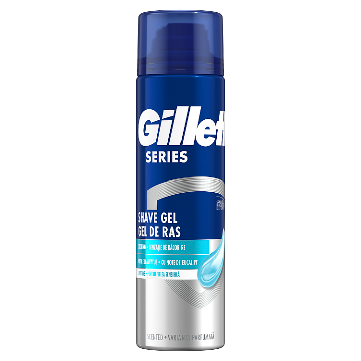 Gillette Series Chladivý Gel Na Holení S Eukalyptem, 200ml