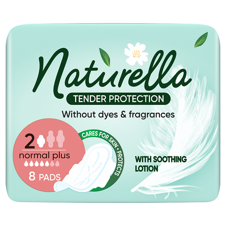 Naturella Ultra Tender Protection Normal Plus, No Dyes And Fragrances, Pads 8 Count