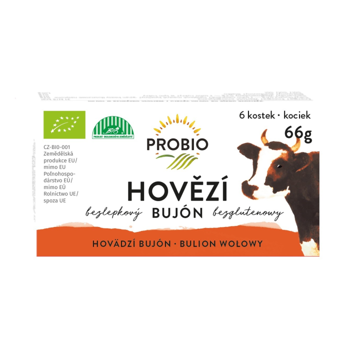E-shop Probio Bujón Hovězí - kostky 6 x 0,5 l 66 g Bio