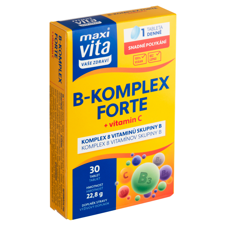 Maxi Vita Vaše Zdraví B-komplex forte + vitamin C 30 tablet 22,8g