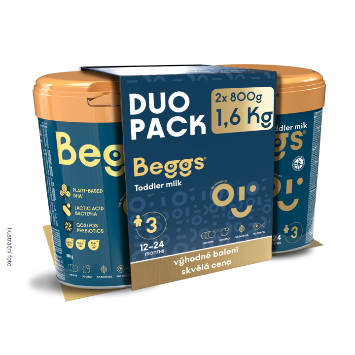 Beggs 3 batolecí mléko 2x800 g