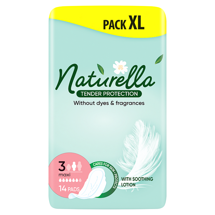 Naturella Ultra Tender Protection Maxi, No Dyes And Fragrances, Pads 14 Count