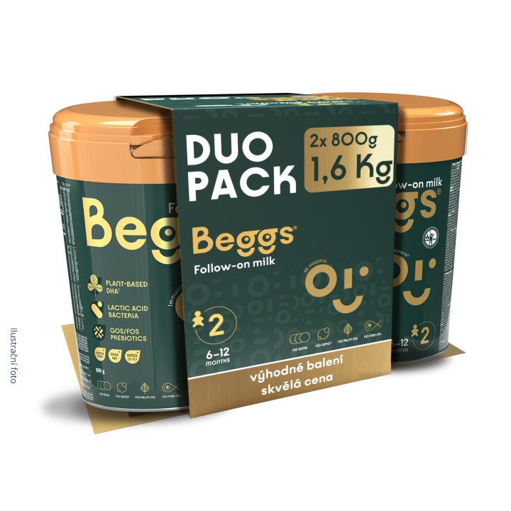 Beggs 2 pokračovací mléko 2x800 g