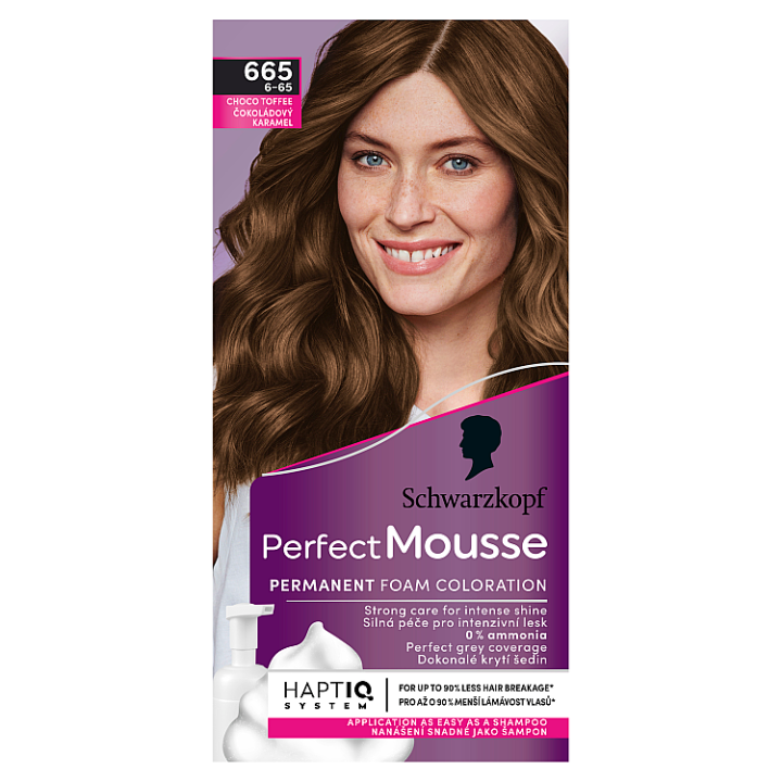 E-shop Schwarzkopf Perfect Mousse barva na vlasy Čokoládový Karamel 665 (6-65)