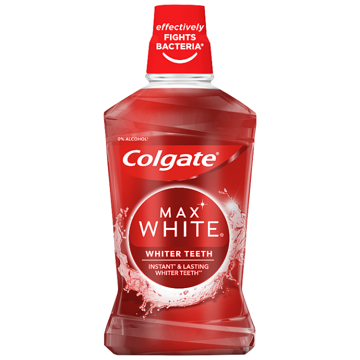 E-shop Colgate Max White Whiter Teeth bělicí ústní voda bez alkoholu 500 ml
