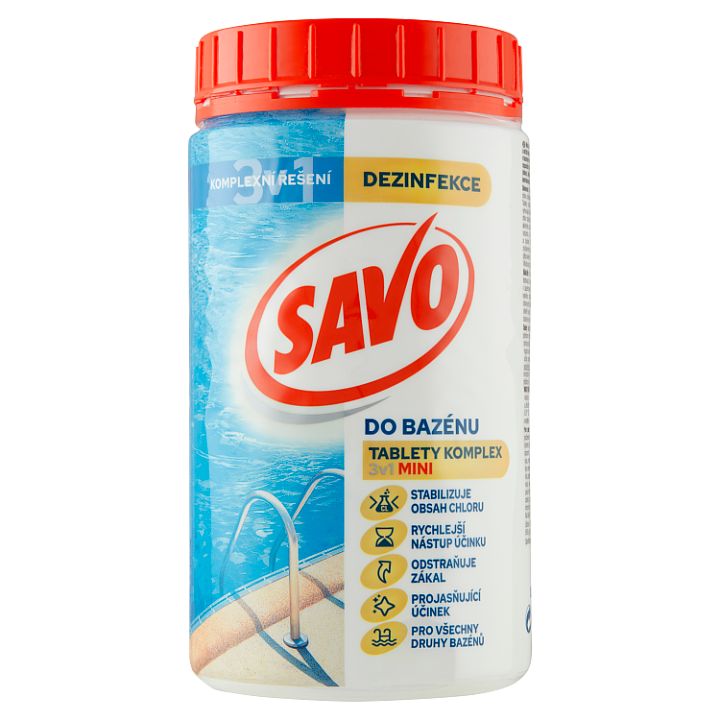 E-shop Savo do bazénu Chlorové tablety MINI komplex 3v1 0,76kg