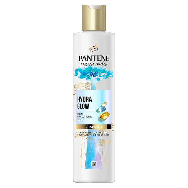 E-shop Pantene Hydra Glow Šampon s Biotinem 250 ml. Pro-V Miracles Šampon, Suché Poškozené Vlasy