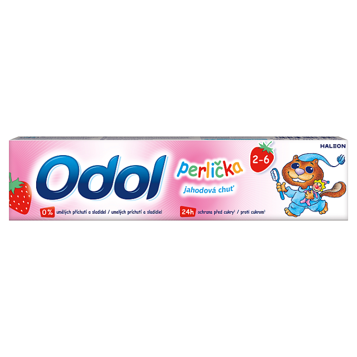 E-shop Odol Perlička Zubní pasta s fluoridem jahodová chuť 50ml