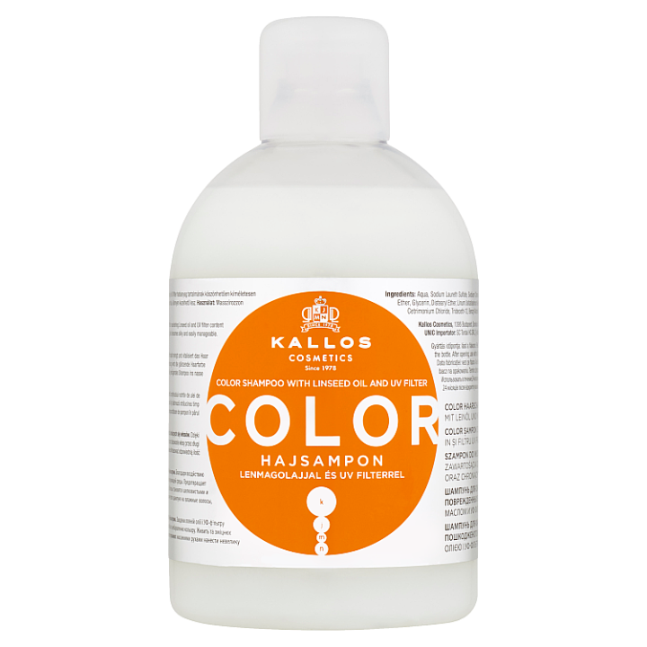 E-shop Kallos KJMN Color šampon na barvené vlasy s lněným olejem a UV filtrem 1000ml