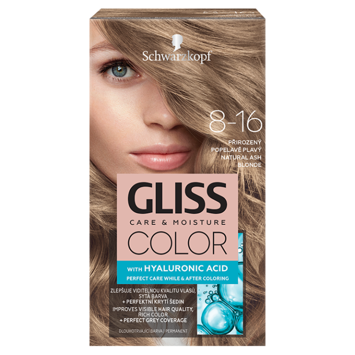 E-shop Schwarzkopf Gliss Color barva na vlasy Přirozený Popelavě Plavý 8-16