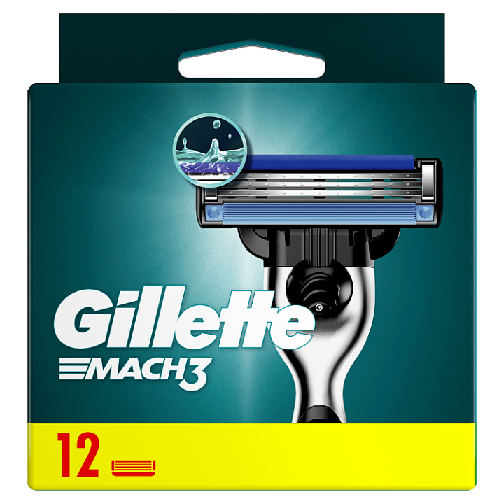 Gillette Mach3 Náhradní Holicí Hlavice Pro Muže, 12 Náhradních Holicích Hlavic