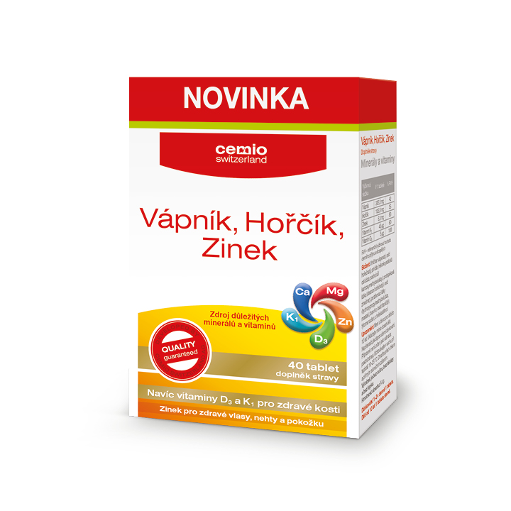 E-shop Cemio Vápník, Hořčík, Zinek (40tbl/kra)