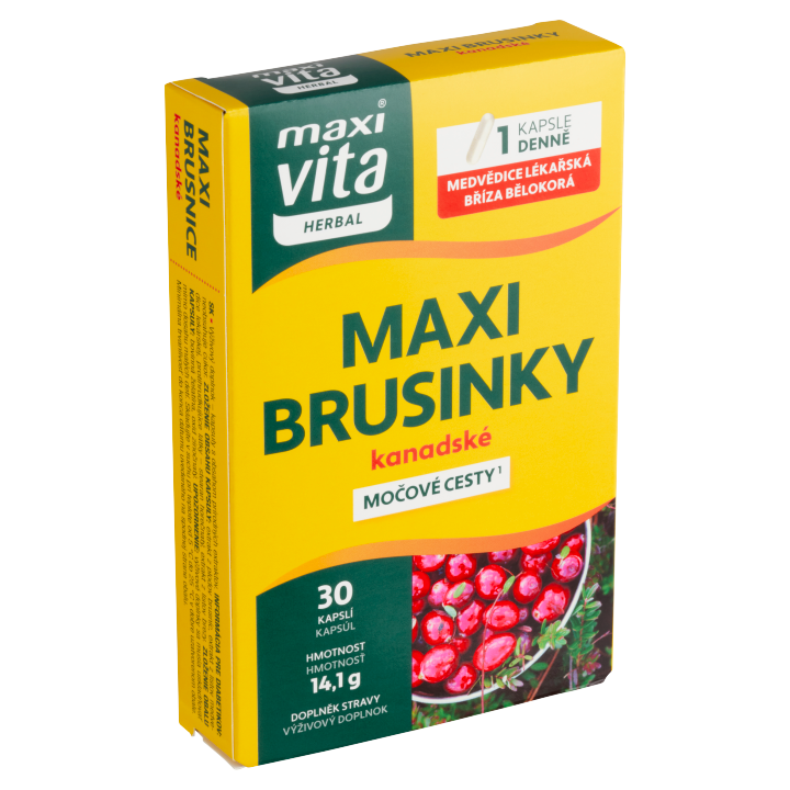 Maxi Vita Herbal Maxi brusinky kanadské 30 kapslí 14,1g