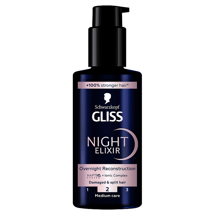 E-shop Schwarzkopf Gliss Night Elixir noční elixír na vlasy Overnight Reconstruction 100ml