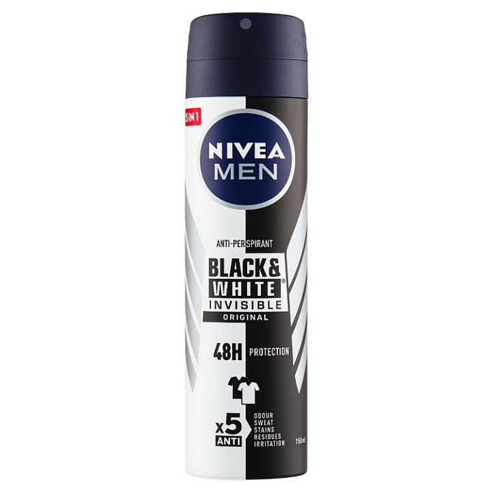 E-shop Nivea Men Black & White Invisible Original Sprej antiperspirant 150ml