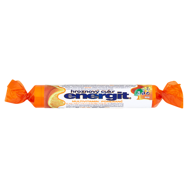 E-shop Energit Hroznový cukr multivitamin pomeranč 17 tablet 37,4g