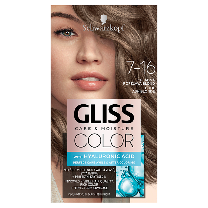 E-shop Schwarzkopf Gliss Color barva na vlasy Chladná Popelavá Blond 7-16