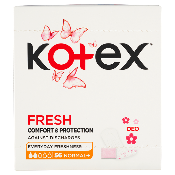 Kotex Fresh Deo Normal Plus slipové vložky 56 ks