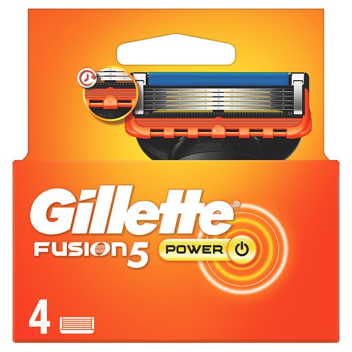 E-shop Gillette Fusion5 Power Náhradní Holicí Hlavice Pro Muže, 4 Náhradních Holicích Hlavic