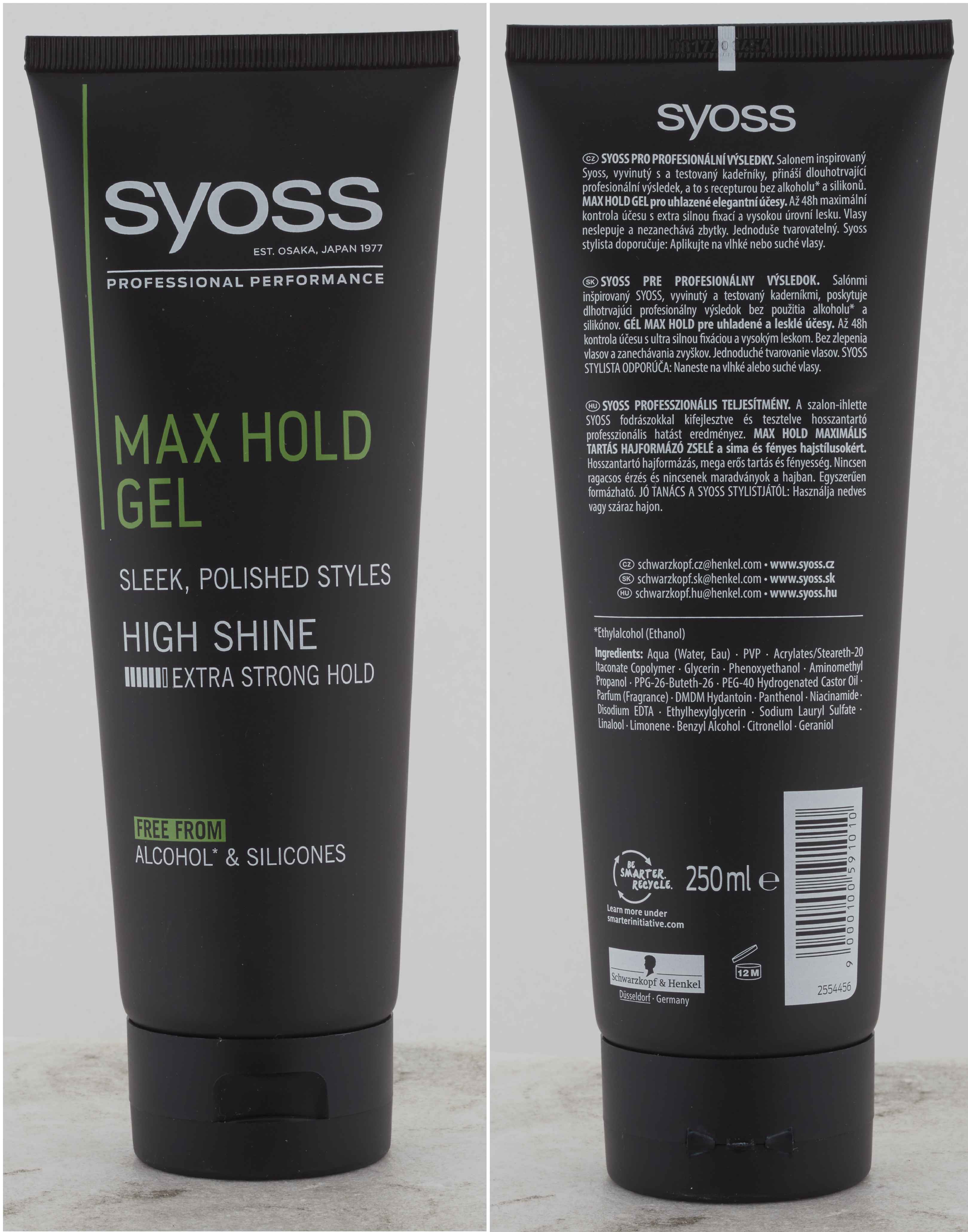 Teta drogerie Syoss Max Hold gel pro uhlazené elegantní účesy 250ml