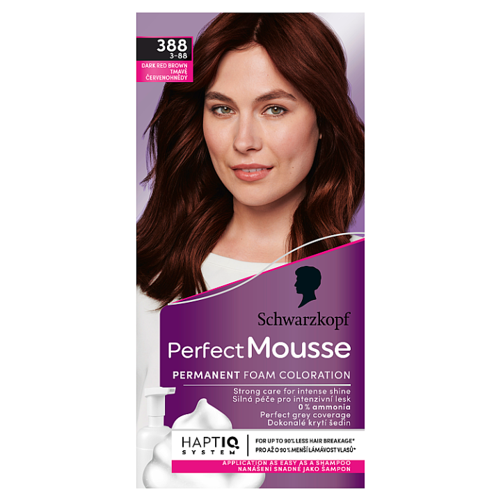 E-shop Schwarzkopf Perfect Mousse barva na vlasy Tmavě Červenohnědý 388 (3-88)