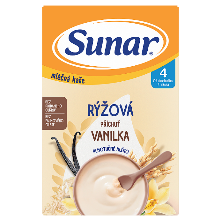 E-shop Sunar Mléčná kaše rýžová příchuť vanilka 210g