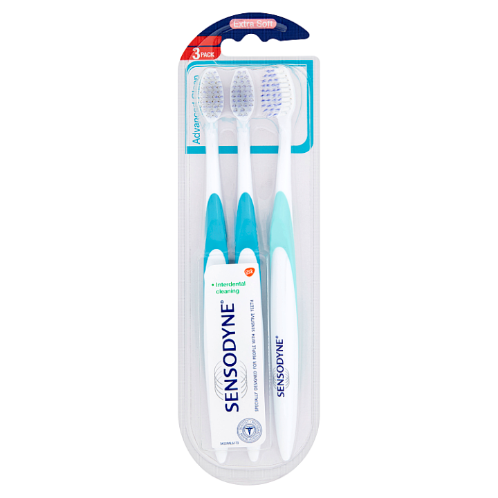 E-shop Sensodyne Advanced Clean Extra Soft zubní kartáček pro citlivé zuby, triopack