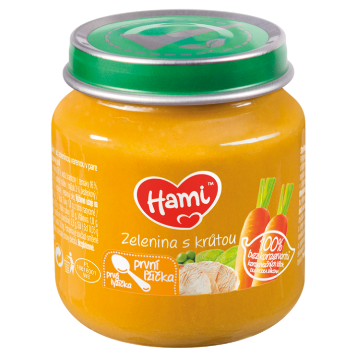 E-shop Hami masozeleninový příkrm Zelenina s krůtou první lžička 125g