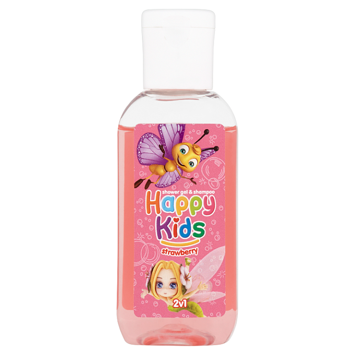 Happy Kids Sprchový gel a šampon strawberry 2v1 50ml