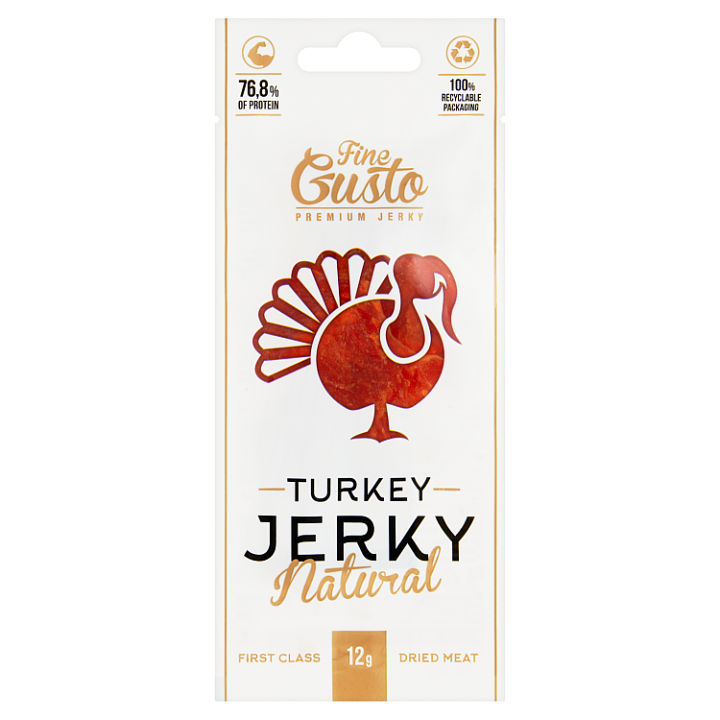 E-shop Fine Gusto Turkey Jerky Natural 12g