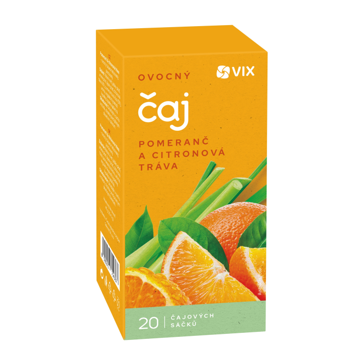 E-shop Vix ovocný čaj pomeranč-citronová tráva 20x2g