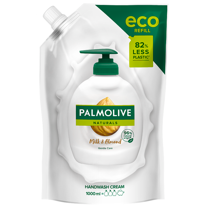 E-shop Palmolive Naturals Almond & Milk tekuté mýdlo náhradní náplň 1000 ml