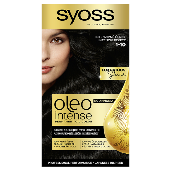 E-shop Syoss Oleo Intense barva na vlasy Intenzivně černý 1-10