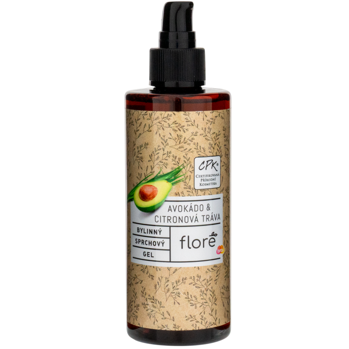 E-shop Floré Bylinný sprchový gel avokádo & citronová tráva 200ml