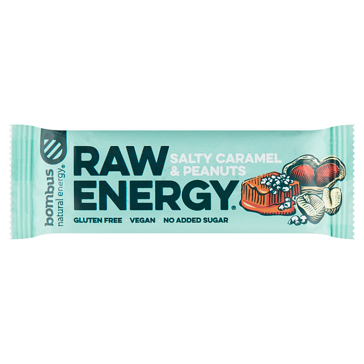 E-shop bombus Raw Energy Salty Caramel & Peanuts 50g