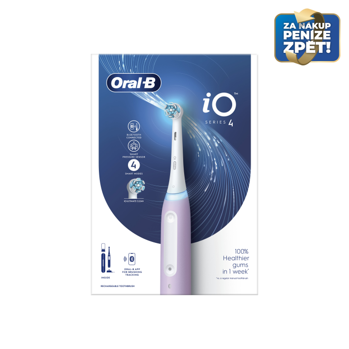 E-shop Oral-B iO 4 Levandulový Elektrický Zubní Kartáček