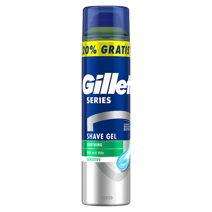 E-shop Gillette Series Zklidňující Gel Na Holení S Aloe Vera, 240ml