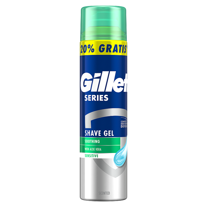 Gillette Series Zklidňující Gel Na Holení S Aloe Vera, 240ml